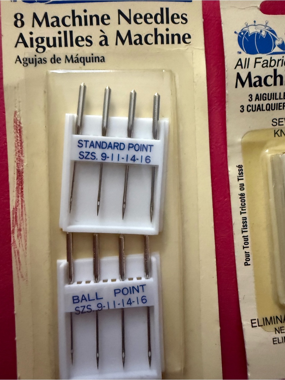 Standard & Ball Point Sewing Machine Needles - Multi Size
